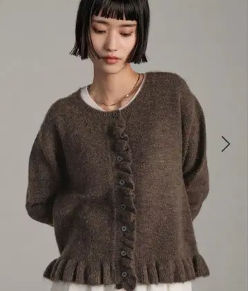 LOWRYS FARM 치비 프릴 가디건 LS 블라우스