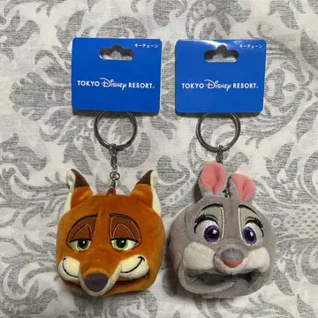 디즈니 리조트 주토피아 팬캡 키체인 닉 주디