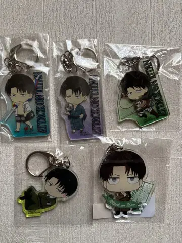 진격의 거인 리바이 키링 5개 세트