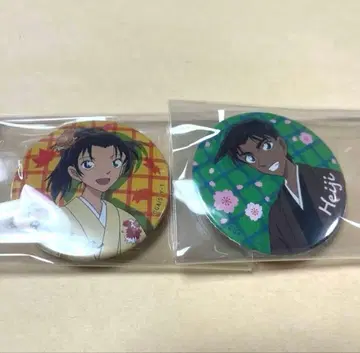 코난 기모노 헤이지 카즈하 캔뱃지