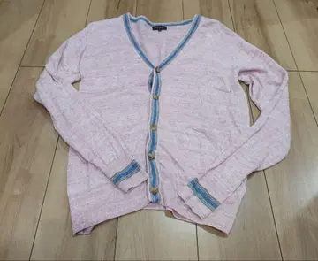 린넨 100% 폴 스미스 컬렉션 핑크 가디건 L