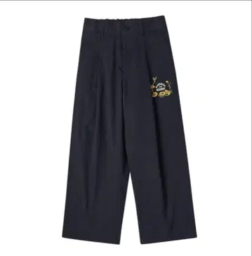Archive 아카데미 로고 코튼 와이드 팬츠 네이비 자수 팬츠