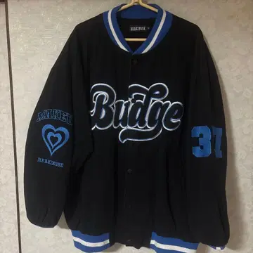 REAKINSSE 자수 바시티 자켓 블랙 31