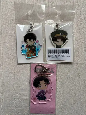 리바이 아크릴 키링 3개 세트