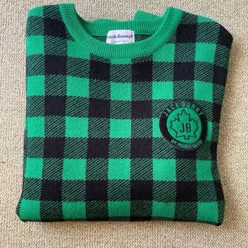 Jack Bunny!! 체크 무늬 스웨터 사이즈 4