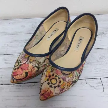 다이애나 회화 시리즈 레이스 펌프스 플랫슈즈 가쓰시카 호쿠사이 22.5