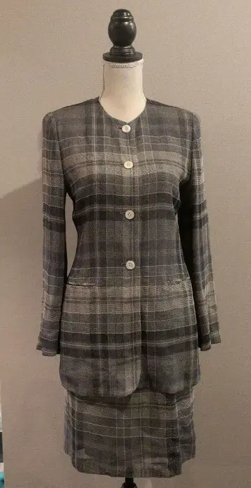 [새상품급] ALPHA CUBIC THE CLASS 체크 무늬 셋업