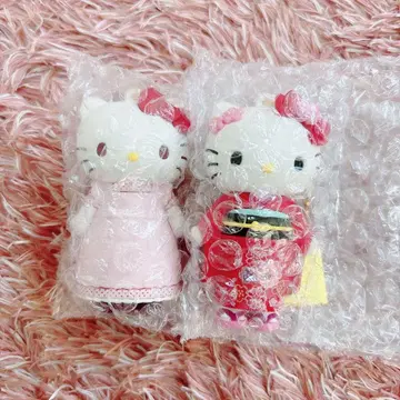 헬로키티전 시크릿 마스코트 참 에이프런 기모노