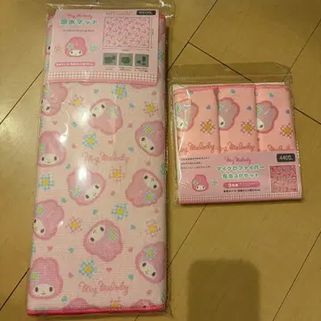 산리오 마이멜로디 와츠 흡수 매트 행주 세트