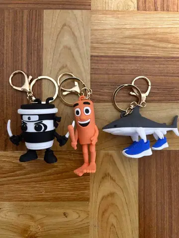 (초 레어) 이탈리안 레인 로트 러버 키링 A 3개 세트 미사용 새상품