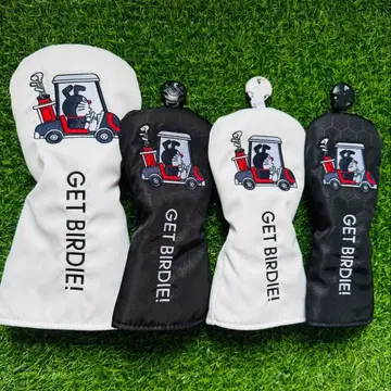 새상품 4세트 도라에몽 골프클럽 헤드커버 1+FW+FW+UT 화이트+블랙