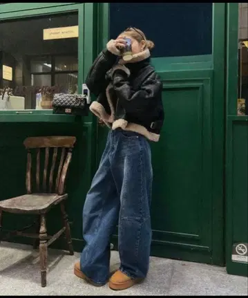 nalm. 배럴 레그 와이드 데님