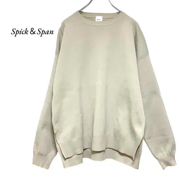 Spick & Span 워셔블 루즈 크루넥 풀오버 베이지
