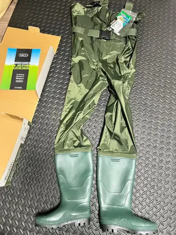 미사용 새상품 가슴 하이 웨이더 일체형 장화 24.5-25.0