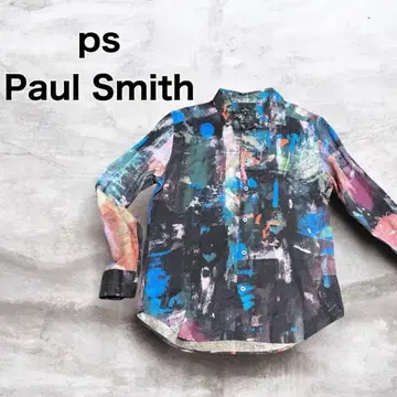 [레어] Paul Smith 폴스미스 프린트 셔츠 긴팔 올 패턴 블루