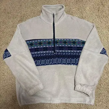 KIBE 구제 의류 플리스 하프 지퍼