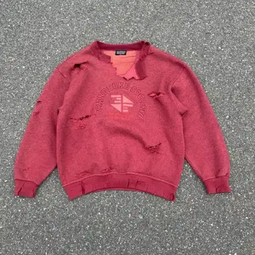 BOB WILSON 보로 니트 데미지 가공 y2k 그런지 쇼트 기장