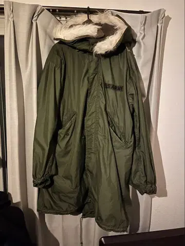 U.S. ARMY 밀리터리 롱 코트 올리브 그린