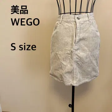 [ 새상품급 ] WEGO/코듀로이 미니 스커트/베이지/심플/무지