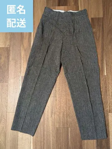 남성용 그레이 린넨 혼합 테이퍼드 슬랙스 클리닝 완료