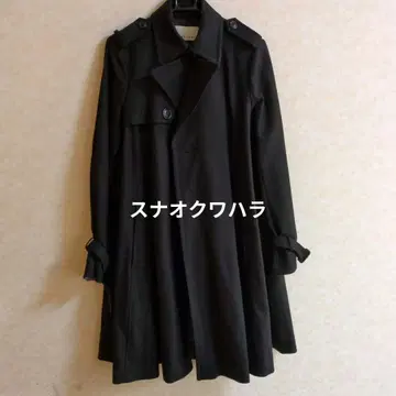 스나오 쿠와하라 블랙 롱 코트