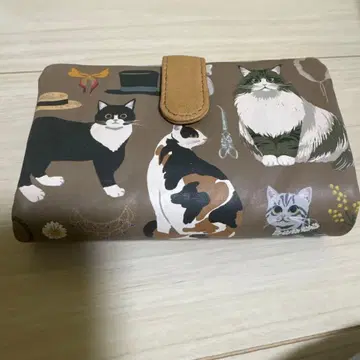 히라메키 지갑 이단 접이 고양이