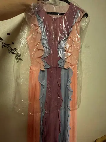 수입 프릴 롱 드레스