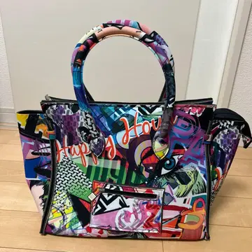 SAVE MY BAG 컬러풀 그래픽 토트백