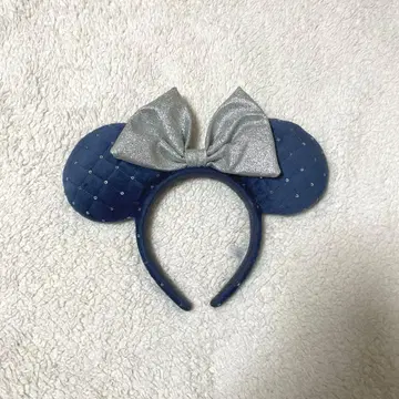 가격 인하 [ Disney ] 미니 머리띠 트위드풍 (블루)