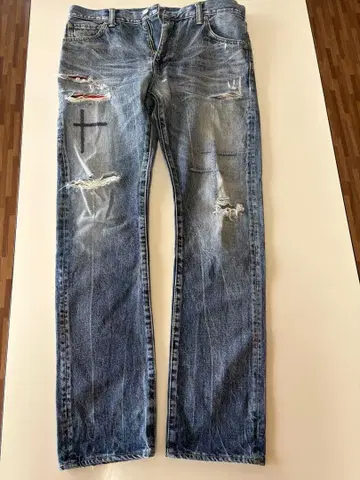 스워거 swagger 데미지 가공 스트레이트 데님 32