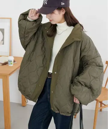 리버서블 아우터 코트 카키