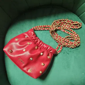 EVRIS 와인 레드 비쥬 백 파티 클러치