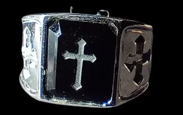 실버 반지 9.7g 십자가 조각 있음