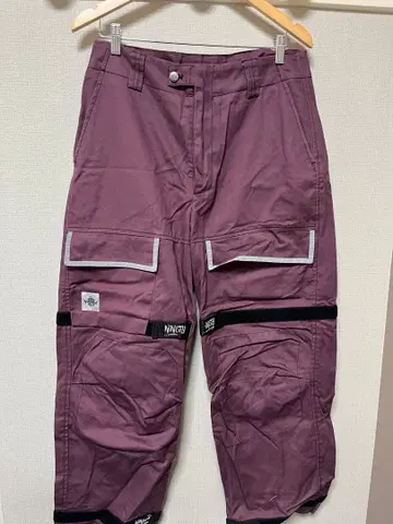 카고 팬츠 퍼플 멀티 포켓