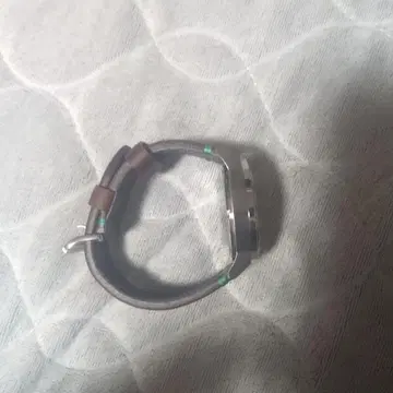 크로노그래프 블랙 실버 가죽 밴드