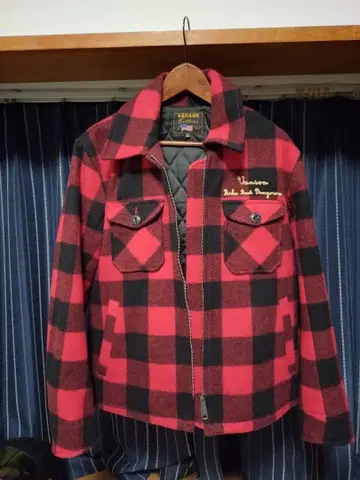 Vanson 울 체크 자켓 L 사이즈