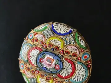 마이크로 모자이크 브로치 이탈리아 앤티크