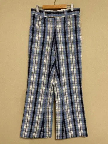 체크 플레어 팬츠