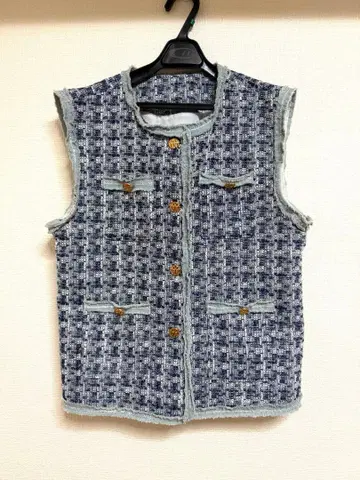 ESICA 에시카 트위드 베스트 프리 사이즈