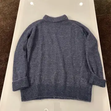 Demi-Luxe BEAMS 블루 그레이 터틀넥 니트