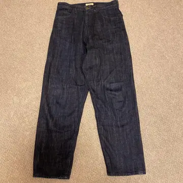 다크 데님 와이드 레그 팬츠