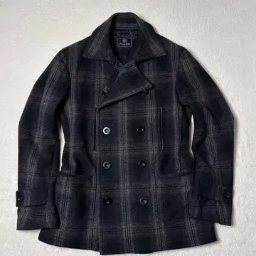 [새상품급] Men's Bigi 남성용 비기 피 코트 P 코트 체크 무늬