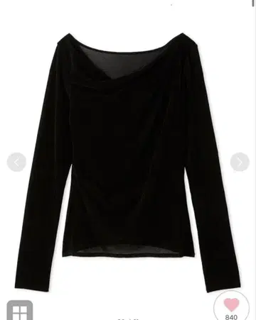 FRAY I.D 데콜테 턱 플로키 튤 상의 블랙