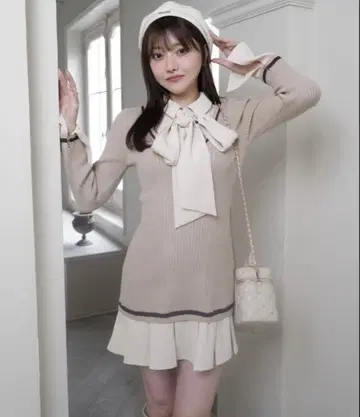 LIP SERVICE 셔츠 도킹 플리츠 원피스