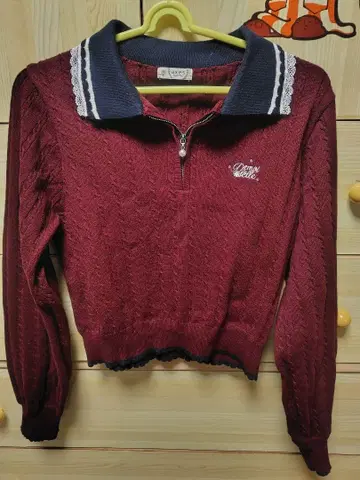 레이스 바이컬러 니트 폴로