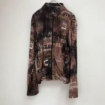 GRAND SEAM 올 패턴 집업 시어 탑 스탠드 넥 M-L