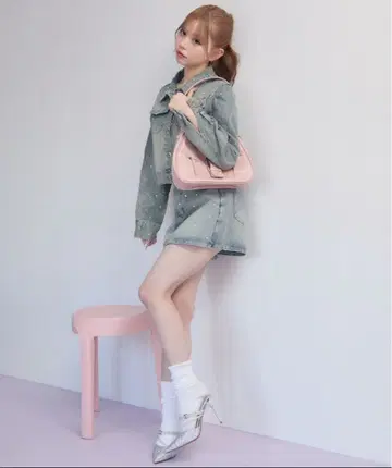 TITTY&CO. 심플 모던 숄더백 핑크