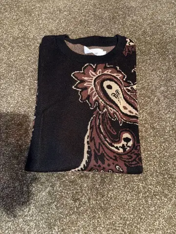 ATELANE 페이즐리 무늬 T셔츠 M 사이즈