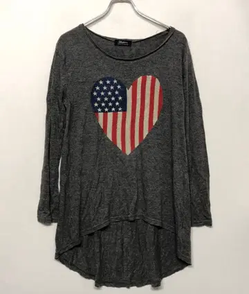 00s Azul by Moussy 구제 의류 성조기 하트 자수 니트소