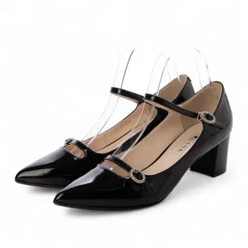 다이애나 멜리 제인 펌프스 블랙 에나멜